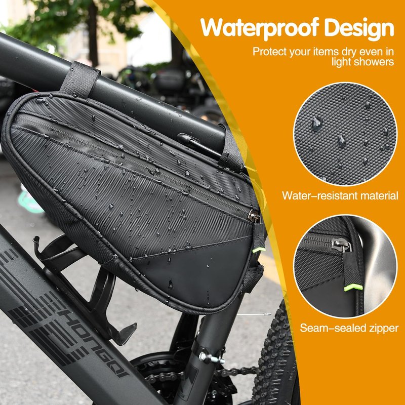 PXZBLG Bike Repair Kit, Bike Bicycle Frame Storage Bag, Waterproof Bike Triangle Bag, 16-in-1 Bike Multitool, Bicycle Tire Repair Kit, 4mm and 5mm Allen Wrenches for Mountain Road Bike, MTB