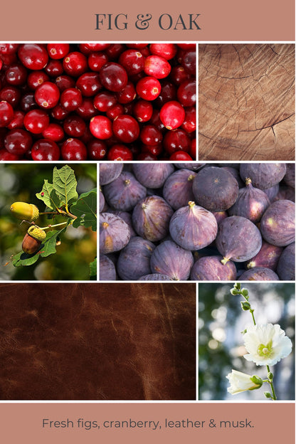 Eco Candle Co. Recycled Candle, Fig & Oak, 6 oz. - Scents of Figs, Cranberries, Leather, & Musk - 100% Soy Wax, No Lead, Kraft Paper Label & Lid, Hand Poured, Made from Midwest Grown Soybeans