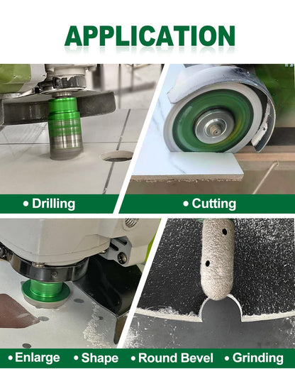 Tile Hole Saw Kit 12pcs - KURSTOL Diamond Core Drill Bits 6/8/10/25/35/50/75/127MM+4/5'' Finger Bit+2'' Chamfer Bit+4-1/2'' Saw Blade+SDS for Tile Porcelain Ceramic Granite Marble