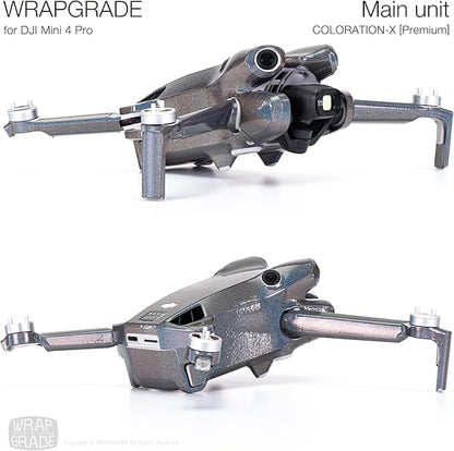 WRAPGRADE Skin Stickers Compatible with DJI Mini 4 Pro | Full Wrap (Coloration-X)
