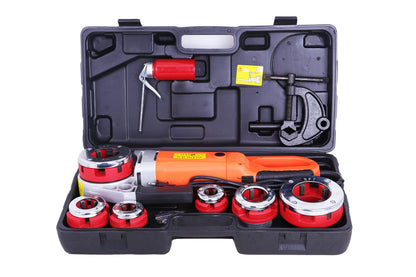 Consfly Portable Electric Pipe Threader Pipe Threading Machine with 6 Dies, 2300W Pipe Threading Tool for Galvanized Pipe Iron Pipe Threading 1/2" to 2" (110V)