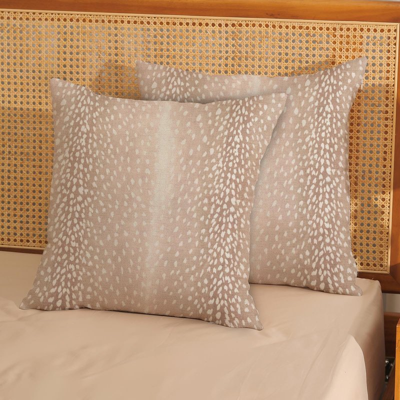 JEFERSO Antelope Pillow Covers 20x20 Set of 2 Beige Animal Skin Print Throw Pillow Covers Modern Antelope Decorative Pillow Cases Outdoor Farmhouse Linen Decor Cushion Case for Couch Sofa Room