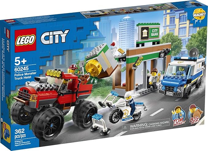 LEGO City Police Monster Truck Heist 60245 Police Toy Cool Building Set for Kids (362 Pieces)