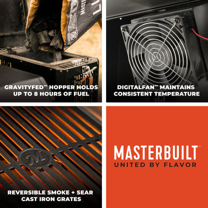 Masterbuilt® Gravity Series® 1050 Smoker Grill - Digital Charcoal Combo Grill with Free App, 1,050 Cooking Square Inches in Black, Model MB20041220
