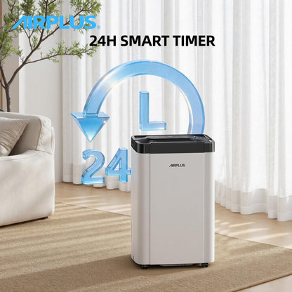 AIRPLUS 5000 Sq. Ft Dehumidifier for Home and Basement, 80 Pint Portable Dehumidifiers with Drain Hose for Large Room, Quiet Sleep Mode Dehumidifier for Bedroom, RV De humidifier for Inside Camper