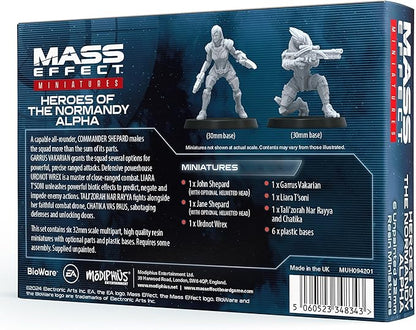 Mass Effect Heroes of The Normandy Alpha Resin Collectors Miniature Set - Upgrade Your Game with Tabletop Miniatures! Ages 14+ 1-4 Players 45-90 Min Playtime Made by Modiphius Entertainment