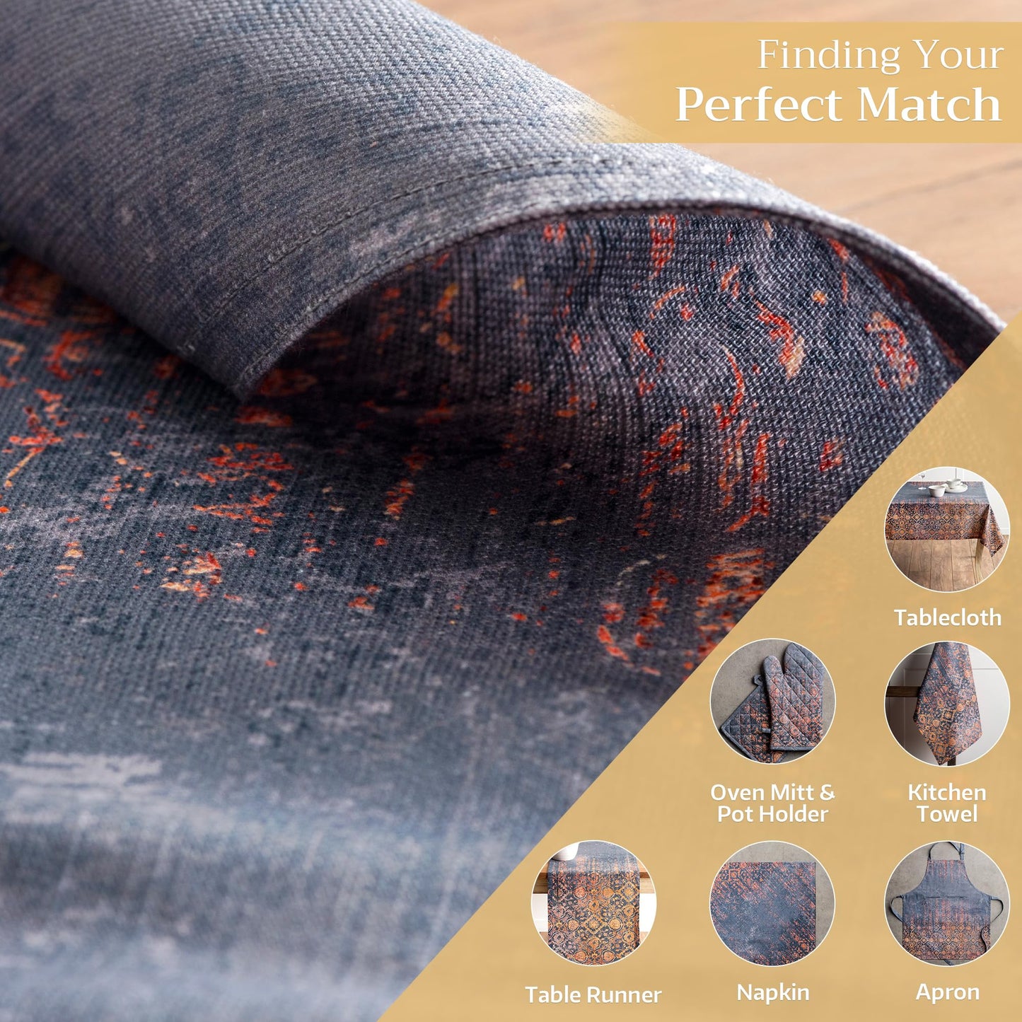 Maison d' Hermine Placemats Set of 4 100% Cotton Washable Cloth Place Mats, Reusable Table Mats for Thanksgiving Christmas Decorations Kitchen Dining Party Wedding Restaurant (Imperfection, 13" x 19")