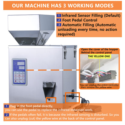 Fanlocn Powder Filling Machine, Particle Filling Machine, Automatic Powder Particle Dispenser For Flour Glitter (Powder Filler 1-100G)