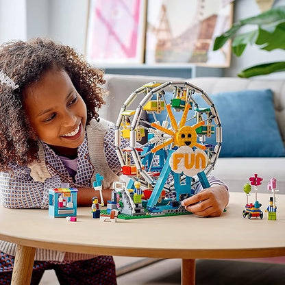 LEGO Creator 3in1 Ferris Wheel 31119 Building Kit with Rebuildable Toy Bumper Cars Boat Swing and 5 Minifigures New 2021 (1002 Pieces)