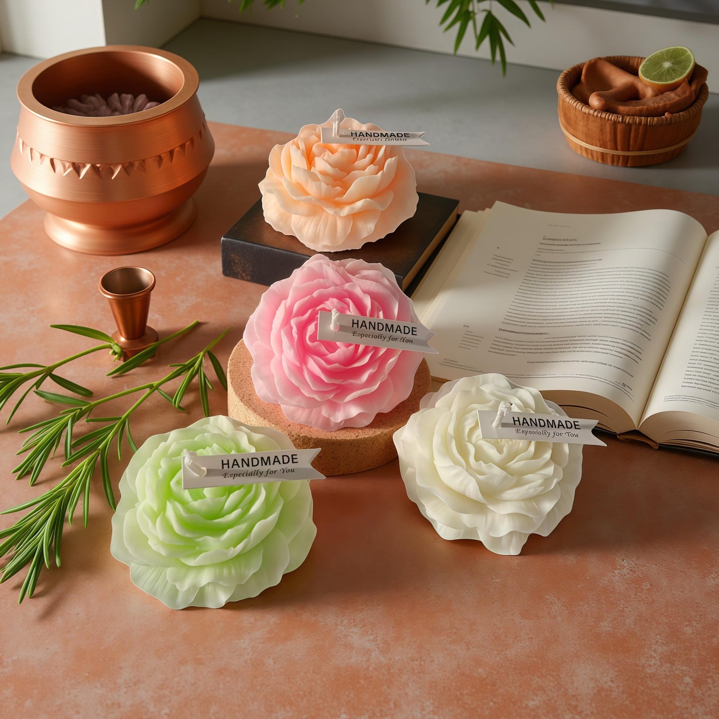 4 Pcs Low Temperature Candles for Wax Play Low Heat Body Safe Drip Candles Set, Flower Shaped Scented for Couples