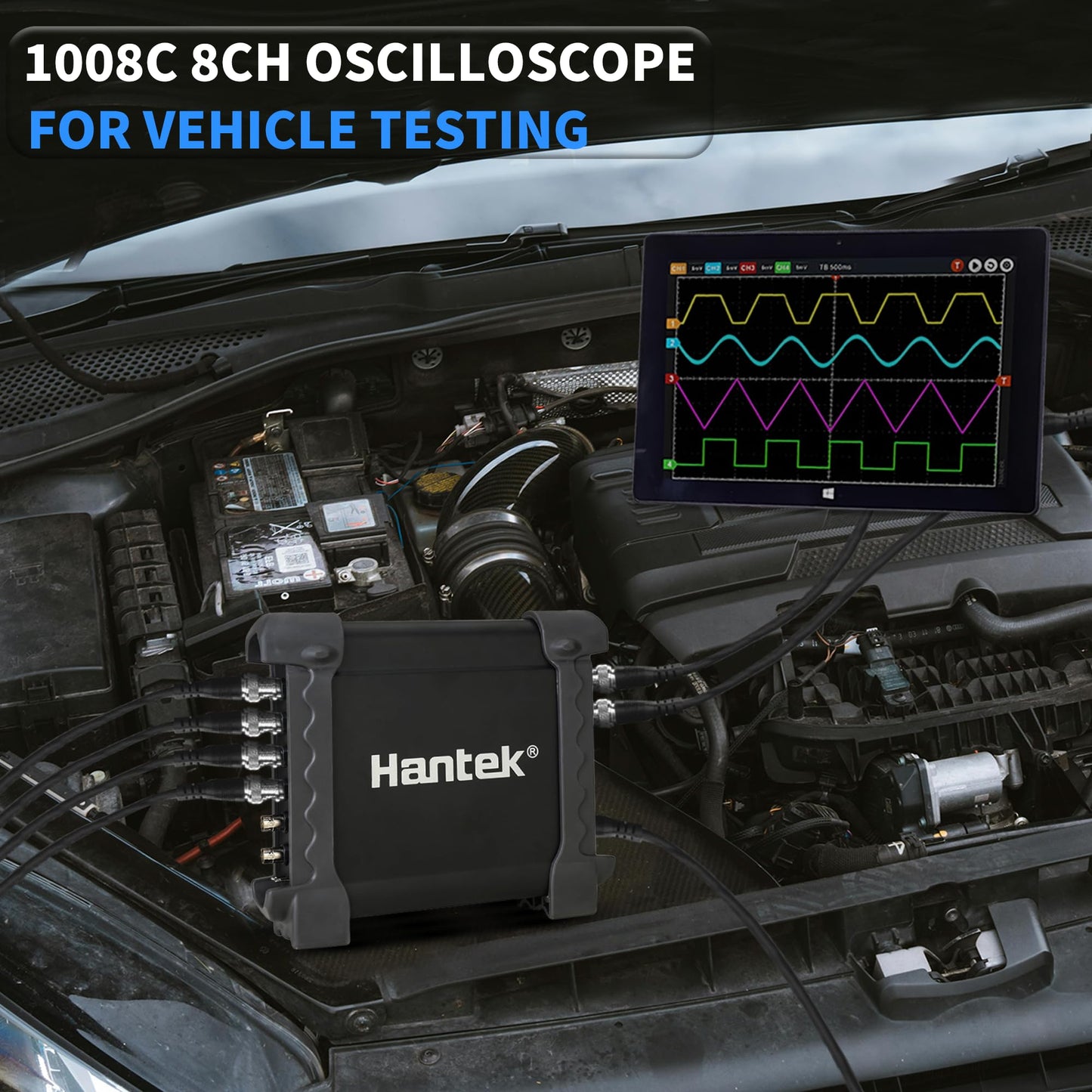 Hantek 1008C PC USB 8CH Automotive Diagnostic Digital Oscilloscope/DAQ/Programmable Generator