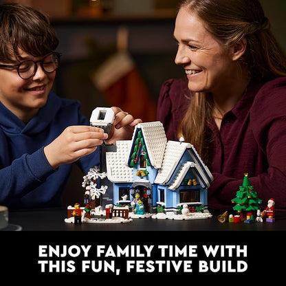 LEGO Icons Santa’s Visit 10293 Christmas House Model Building Set for Adults and Families Festive Home Décor with Xmas Tree Gift Idea