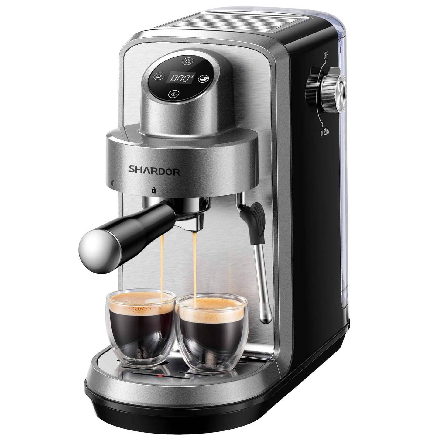 SHARDOR 64mm Burr Coffee Grinder with Espresso Machine 20 Bar