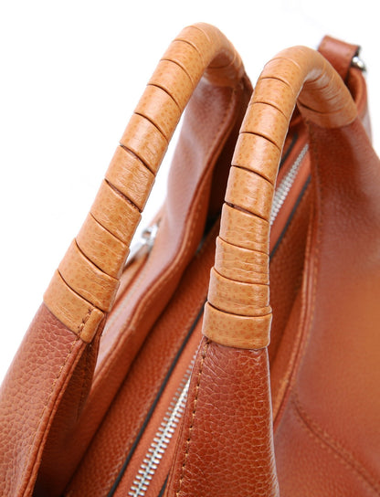 Iswee Genuine Leather Purses for Women Medium Size Satchel Handbags Crossbody Bag Shoulder Tote Bags Hobo Purses Trendy Ladies Hand Bag (Sorrel)