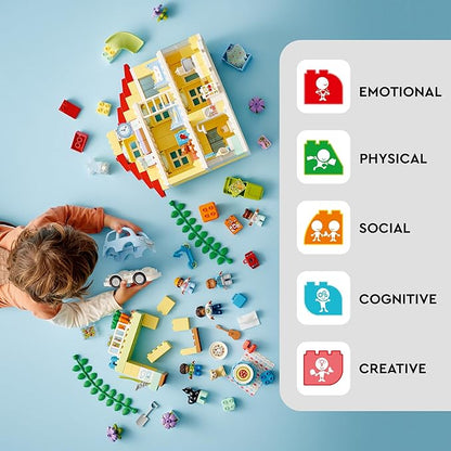 LEGO DUPLO Town 3 in 1 Family House 10994 Educational STEM Building Toy Set for Toddlers Ages 3 and Up for Kids Car Toy and 3 Floor House Lets The Whole Family Build Play and Learn