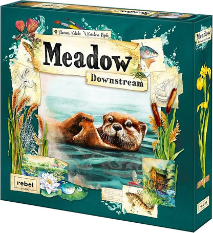 Meadow Downstream Board Game EXPANSION | Strategy Adventure Nature Fun Family for Adults and Kids Ages 10+ 1-4 Players Avg. Playtime 60-90 Minutes Made by Rebel(REBMEAD3)
