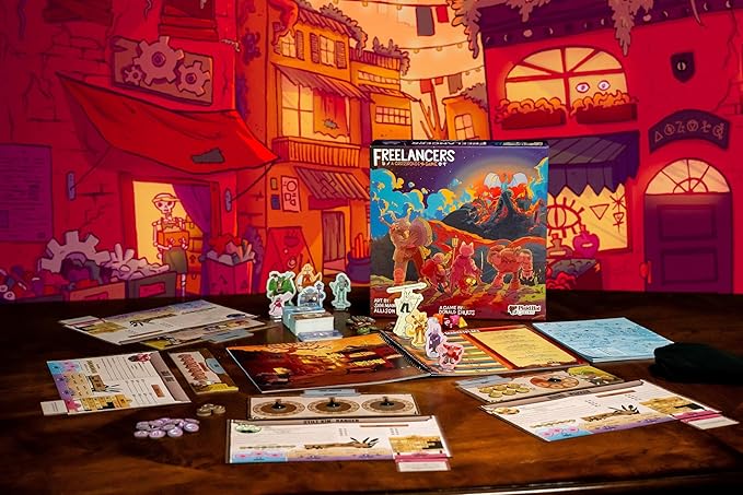 Plaid Hat Games Freelancers Board Game - Dive into a Post-Apocalyptic Gig Economy! Narrative Adventure Game Fantasy RPG Game Ages 14+ 3-7 Players 90 Minute Playtime