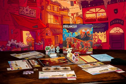 Plaid Hat Games Freelancers Board Game - Dive into a Post-Apocalyptic Gig Economy! Narrative Adventure Game Fantasy RPG Game Ages 14+ 3-7 Players 90 Minute Playtime