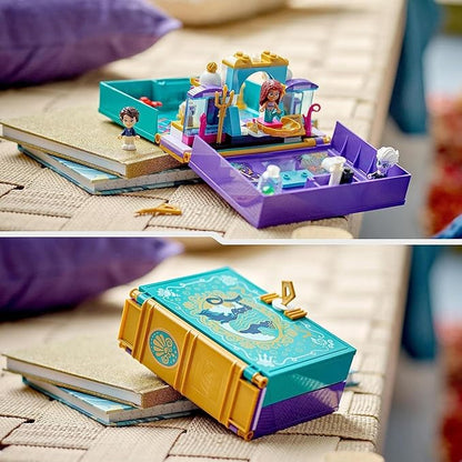 LEGO Disney Princess The Little Mermaid - Story Book Building Kit with Disney Princesses Gift for Children from 5 Years with Ariel Prince Eric and Ursula Plus Crab Figure by Sebastian 43213