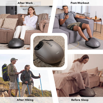 Breo Foot Massager with Heat, Deep Tissue Kneading, Shiatsu Massage Machine for Relax, Relieve Foot Pain, Plantar Fasciitis, Fits Feet Up to Men Size 12, Mother's Day Gift