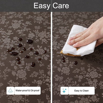 Smiry Rectangle Table Cloth, Waterproof Heavy Duty Vinyl Tablecloths, Wipeable Washable Table Cover for Kitchen and Dining Room (Coffee, 70" X 120")