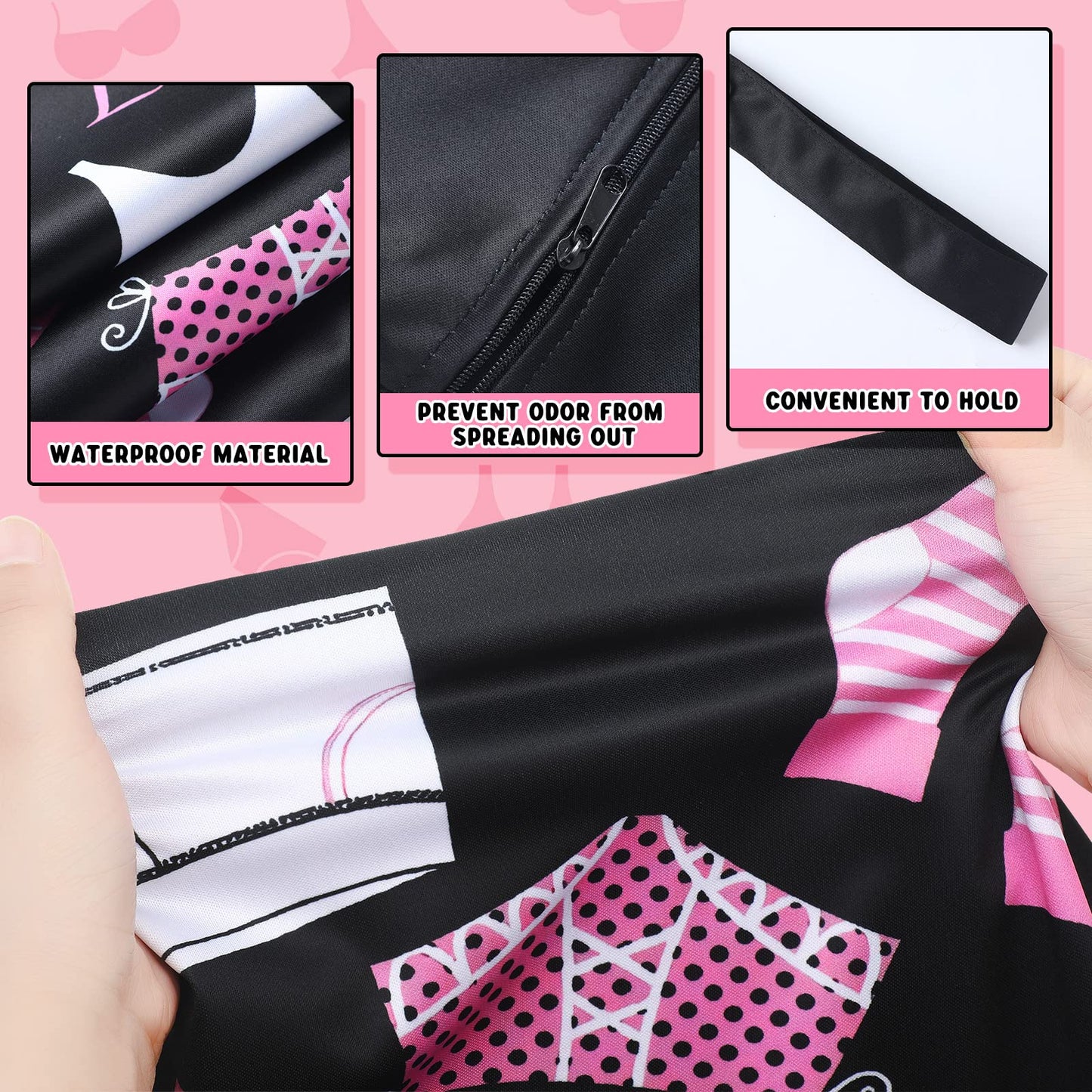 Shappy 2 Pcs Large Travel Laundry Bag Washable Waterproof Wet Dry Large Dirty Clothes Bag Bathing Workout(Dress Style)
