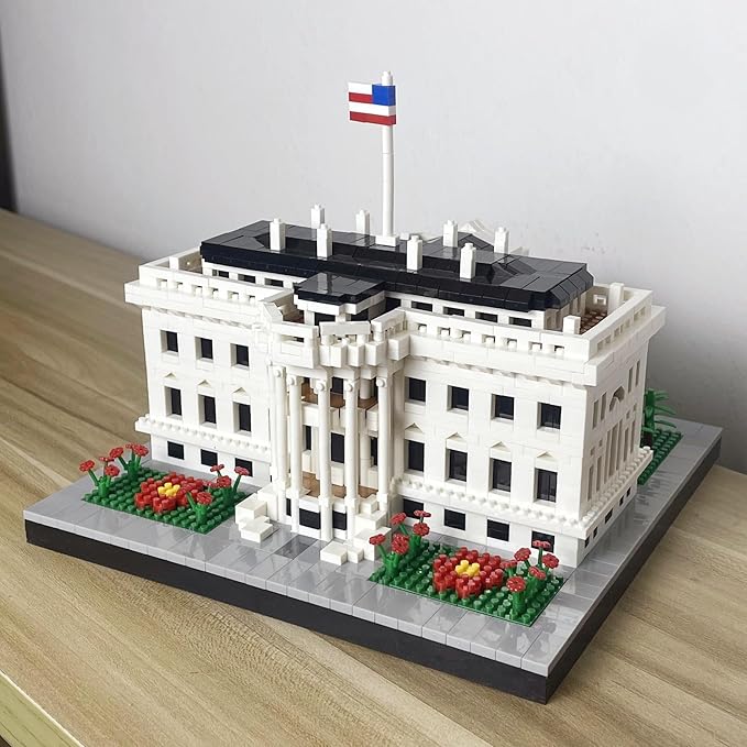 US White House Micro Mini Building Blocks Toys for Adult Perfect Replica Educational Fun Display-Worthy Masterpiece