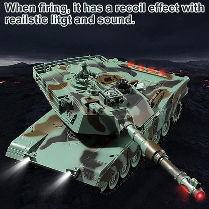 RC Tank US M1A2 Abrams Remote Control Tank Toy 1:28 Scale 2.4GHz RC Military Vehicles with Realistic Sounds Army Toys for Boys Kids &amp Adults