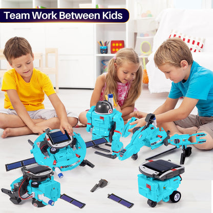 STEM Toys for Kids Ages 8-13, Christmas Birthday Gifts for 8 9 10 11 12 13 14 Year Old Teen Boys Girls, 6-in-1 Solar Robot Educational Science Building Experiment Kits