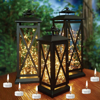 1ABOVE Tea Light Candles 4 Hour Long Burn Time White Unscented. (50 Pack)