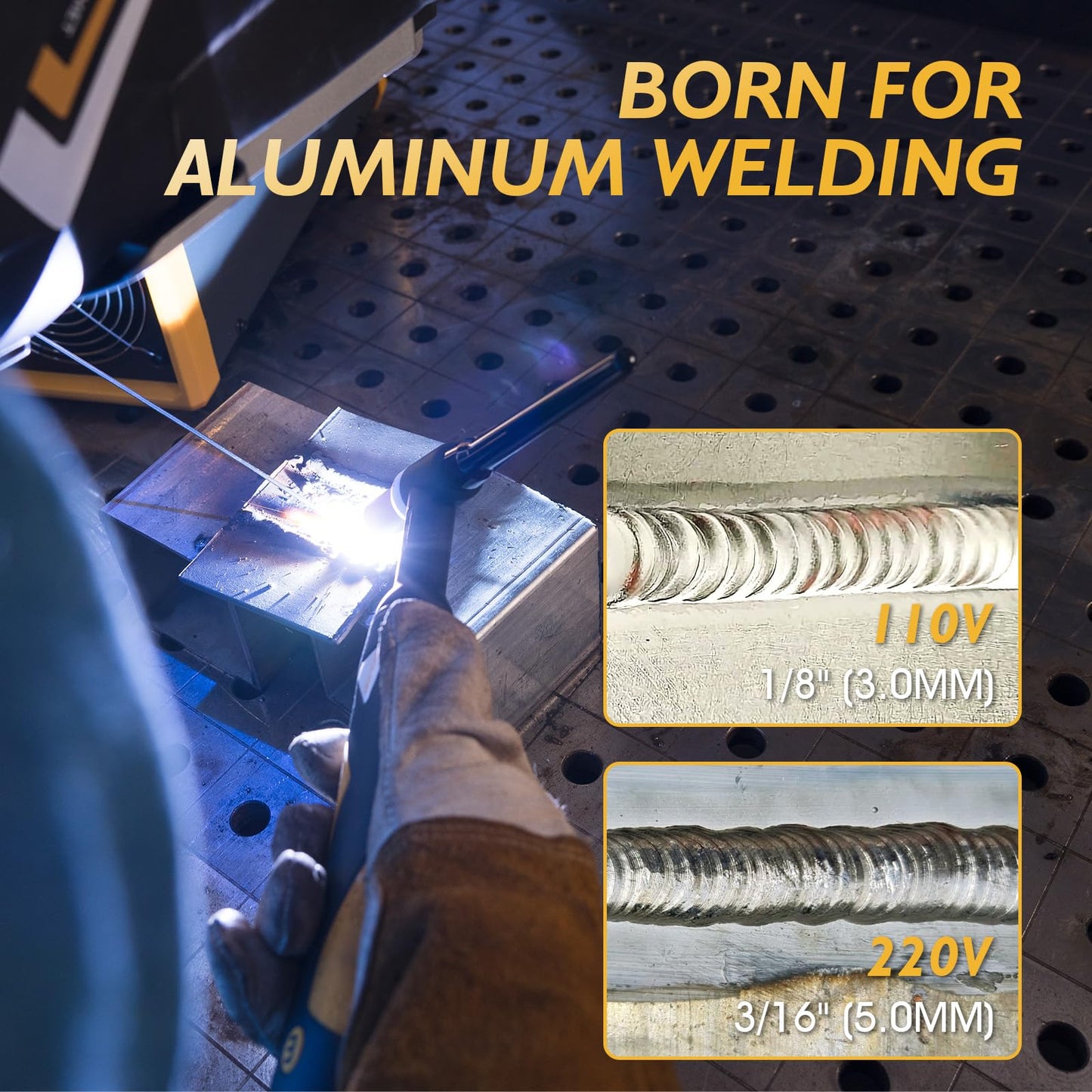 TOOLIOM 200A AC/DC TIG Welder with Pulse, Dual Voltage 110V/220V, Welder with IGBT Inverter, Large LED Display, AC TIG/DC TIG/Pulse TIG/SPOT TIG/Stick Multiprocess Welding Machine