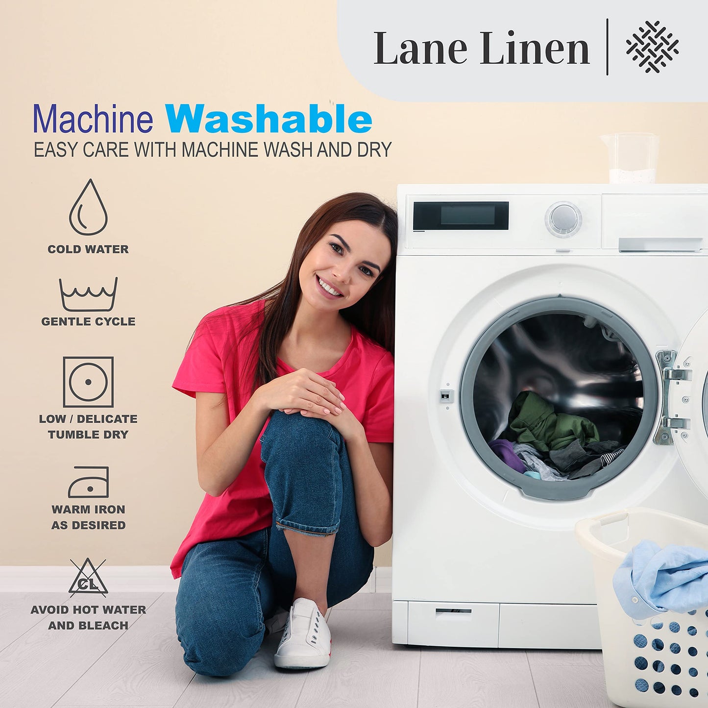LANE LINEN 450 Thread Count 100% Mercerized Cotton Twin Bed Sheets Set - Machine Wash, Soft & Comfy Hotel Like Thick Rose Bedding Set, Cotton Bedding Sheets & Pillowcases - Polka Dot Black
