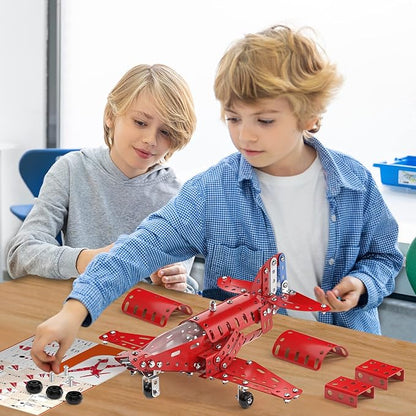 Lucky Doug STEM Building Projects Model Airplane Set - Building Toys for Kids Ages 8-12 Assembly Science Kit for Boys 7 8 9 10 11 Years Old