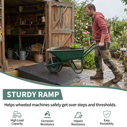 Metlead 29" x 48" Shed Ramp, 1800 lbs Loading Capacity Ramp for Shed Entrance, Anti-Slip Loading Ramps for Lawn Mower & Riding Mower, Ramps for Sheds Garage