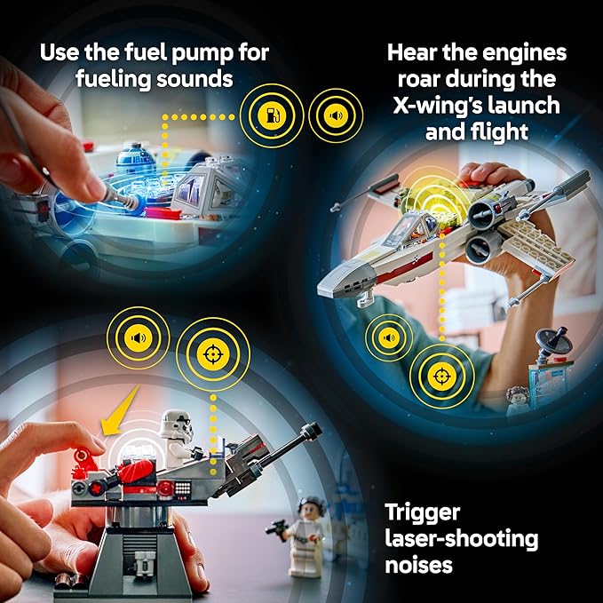 LEGO Star Wars SMART Play: Luke’s Red Five X-Wing Interactive Building Toy - All-in-One Set - Reacts to How You Move and Play with a SMART Brick - Gift for Boys Girls Kids Ages 6+ - 75423