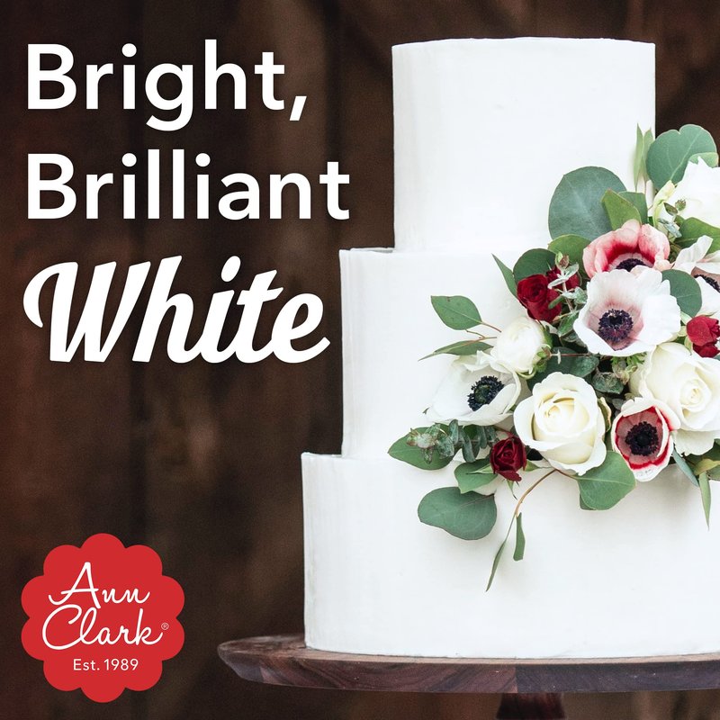 Ann Clark Bright White Food Coloring Gel Extra Large 13.5 oz Professional Grade Made in USA