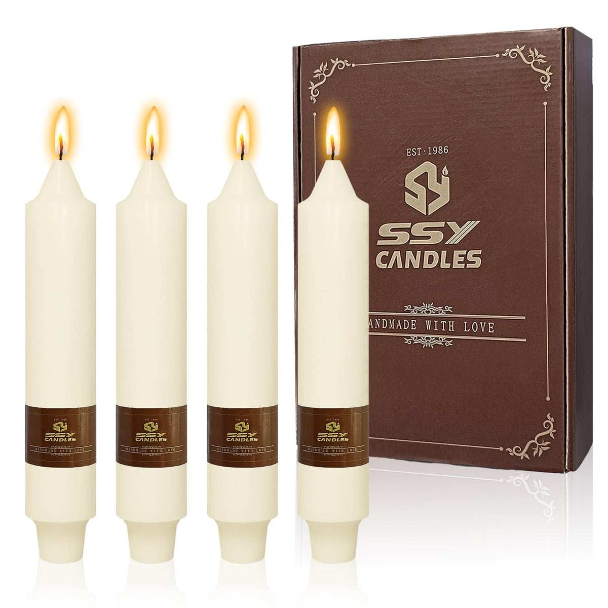 Ivory Candle Dripless Candlesticks Short Taper Candle 7 inch Small Candle Sticks Ivory Tapered Candles Wax Cute Stick Candles for Home Décor Weddings Holiday