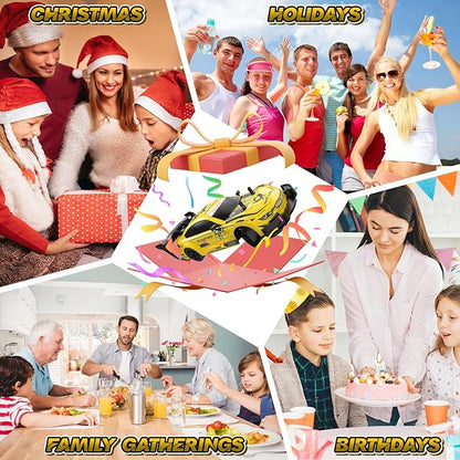 RC Drift Car 1/20 Scale 2.4GHz 4WD Remote Control Car with Led Lights 22KM/H High Speed Rechargeable Batteries Racing Sport Cars RC Cars for Kids Boys Girls Adults Gifts Birthday Christmas