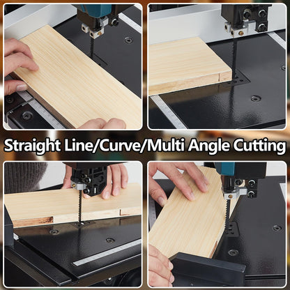 8-Inch Bandsaw, 3-Amp Band Saw, 1800FPM Benchtop Bandsaw with Removable Safty Key, 0-45 Tilting Range, Saw For Cutting Wood with Fence and Miter Gauge, Band Saws for Woodworking