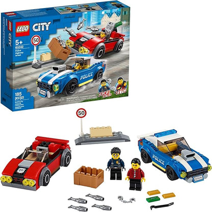 LEGO City Police Highway Arrest 60242 Police Toy Fun Building Set for Kids (185 Pieces)