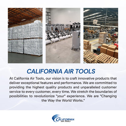 California Air Tools CAT-4710W 1.0 HP Quiet and Oil-Free Air Compressor with Wheels, 4.7 Gallon Steel Tank, 75 dBA Noise Level, Lightweight