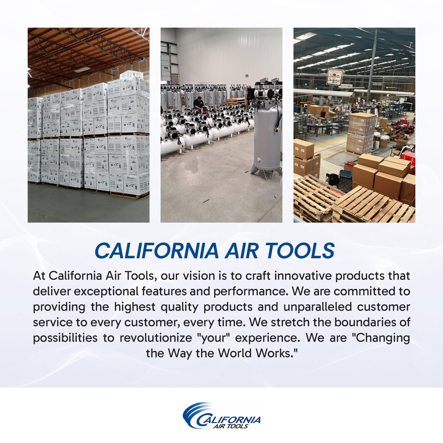California Air Tools 2010ALFC 1.0 HP Ultra Quiet and Oil-Free Air Compressor, 2 Gallon Aluminum Tank, 60 dBA Noise Level, Industrial Series