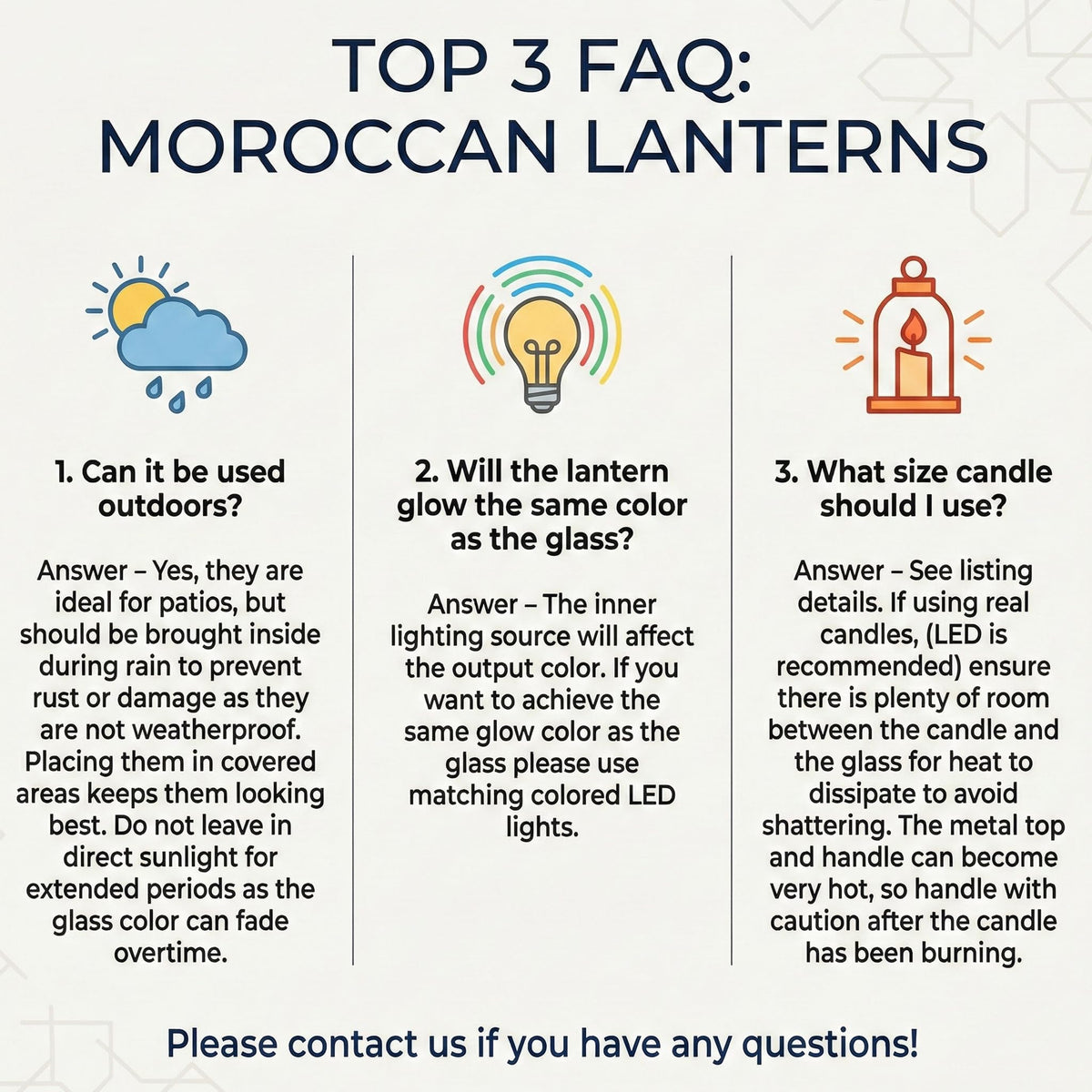 Vela Lanterns Hanging Moroccan Lamp - Exotic Decorative Patio & Porch Decor, Indoor Outdoor Tea Light Candle Lantern Holder with Chain (11" Medium, Cobalt Blue Glass)