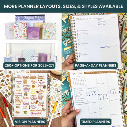 bloom daily planners 2026-2027 Planner - Academic Year (July 2026 - July 2027) Monthly & Weekly Soft Cover Planner for Women - 13 Month Calendar Agenda Book with Stickers - 5.5" x 8.25" - Painted Peonies
