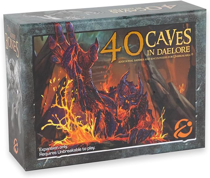 Too Many Bones: 40 Caves in Daelore Expansion – Tabletop Dice-Builder Fantasy RPG Game Add-on