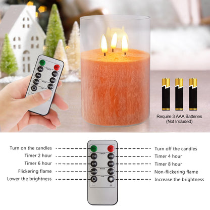 DEVSYWAX LED Candles Flameless Pillar Candles