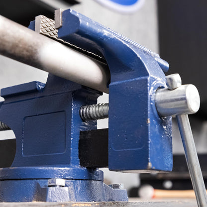 Yost Vises LV-6 Homeowner's Vise | 6 Inch Jaw Width with a 5 Inch Jaw Opening Home Vise | Secure Grip with Swivel Base | Blue