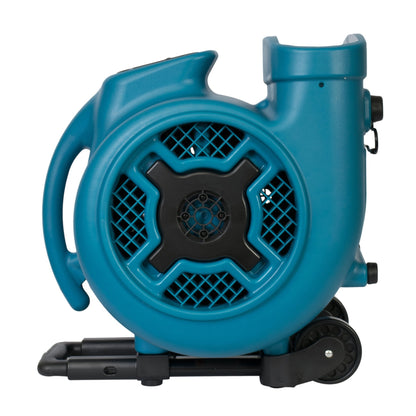 XPOWER X-830H Pro 1 HP 3600 CFM Centrifugal Air Mover, Carpet Dryer, Floor Fan, Blower, Telescopic Handle and Wheels, for Water Damage Restoration, Janitorial, Plumbing, Home Use