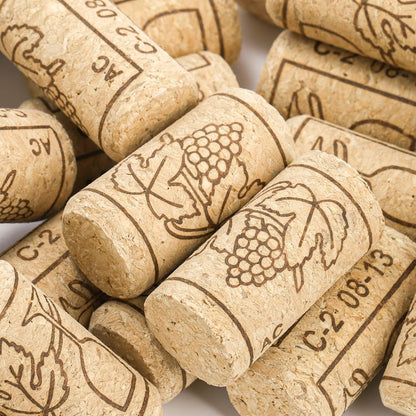 Tebery 100 Pack #8 Natural Wine Corks, 7/8" x 1 3/4" Premium Straight Cork, Wine Stopper for Corking Wine Making Art Projects
