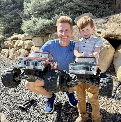 BEEZRC FMS RC Rruck 1/10 Ford F-100 Officially Licensed Monster Truck 2WD High Speed Off-RoadRC Rock CrawlerHobby Grade RC Climbing Car Remote Control Car for Adults RTR (Black)